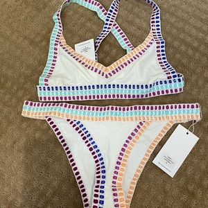 White Fox Boutique White MultiColor Bikini